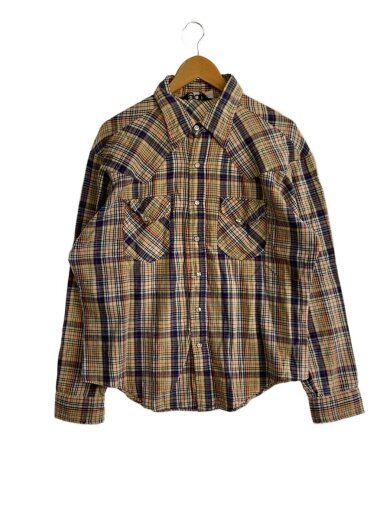 商品画像：70s/OLD/小文字gap/コットンサテンウェスタン/長袖シャツ/--/コットン/BEG/チェック// 1