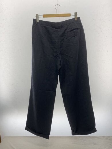 商品画像：80s/ワイドスラックス/idealジッパー/ウール/BLK/ストライプ 2