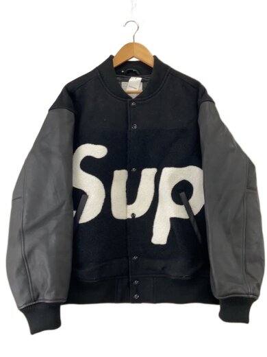 商品画像：スタジャン/L/ウール/BLK/無地/Big　logo　chenille varsity jacket 1
