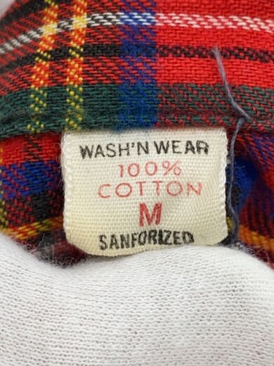 商品画像：60s/SANFORIZED/コットンチェックシャツ/開襟/M/コットン/RED/チェック// 3