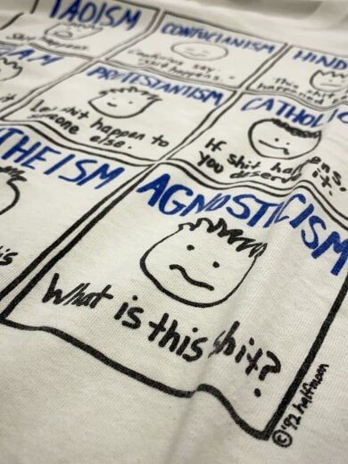 商品画像：90s/フェイスプリント/usa製/ジョークT/レリジョンTシャツ/XL/コットン/WHT// 6