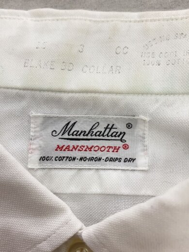 商品画像：60s/コットンガーゼBDシャツ/ボタンダウンシャツ/白無地/スレーキ有/15/WHT// 3