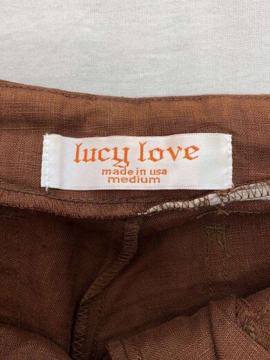 商品画像：LUCY LOVE/80s/usa製/リネンイージーパンツ/4ポケット/ワイドパンツ/M/リネン/BRW// 3
