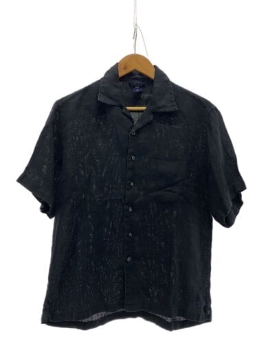 商品画像：00s/OLD/開襟ボックスシャツ/半袖シャツ/S/リネン/BLK 1