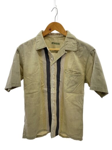 商品画像：60s70s/usa製/アトミックパターン/ループカラーシャツ/半袖シャツ/コットン/KHK/総柄 1