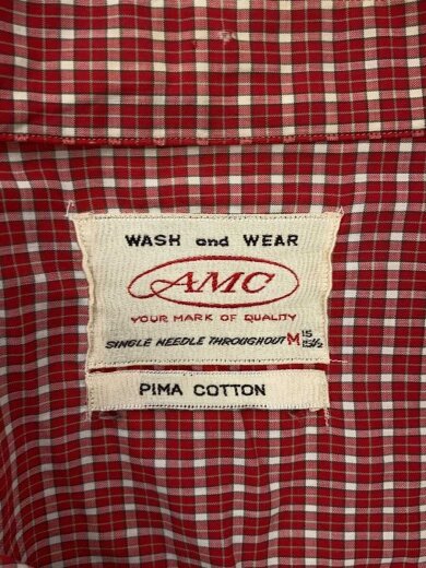 商品画像：AMC/50s-60s/VTG/ピマコットンギンガムシャツ/開襟/LSオープンカラー/15.5/RED// 3