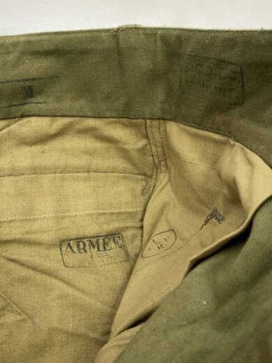 商品画像：50s/VT/フランス軍/M-47/前期/実寸W37/コットンツイル/カーゴパンツ/size92/KHK 4