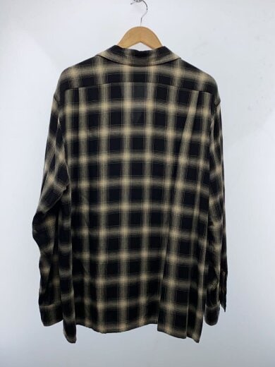 商品画像：長袖シャツ/--/レーヨン/チェック/X01-02008/23SS RAYON CHECK OPEN COLLAR 2