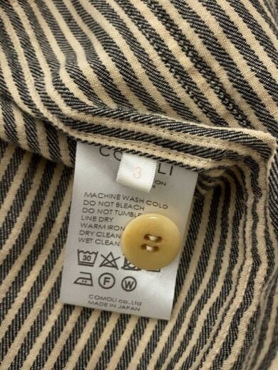 商品画像：22SS/STRIPE WORK JACKET/ストライプワークジャケット/3/コットン/BEG 5