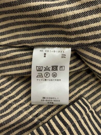 商品画像：22SS/STRIPE WORK JACKET/ストライプワークジャケット/3/コットン/BEG 7