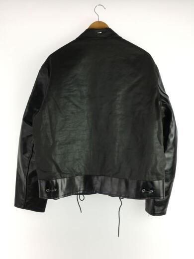 画像：OUR LEGACY22AW/REVERSIBLE VARSITY JACKET/46/レザー/BLK2