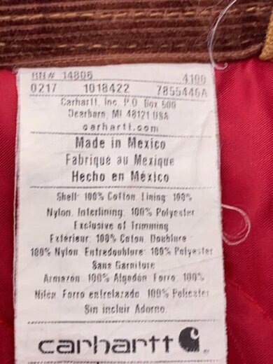 画像：Carharttツナギ/メンズ衣料/34/コットン/CML/無地/X01 BRN//6