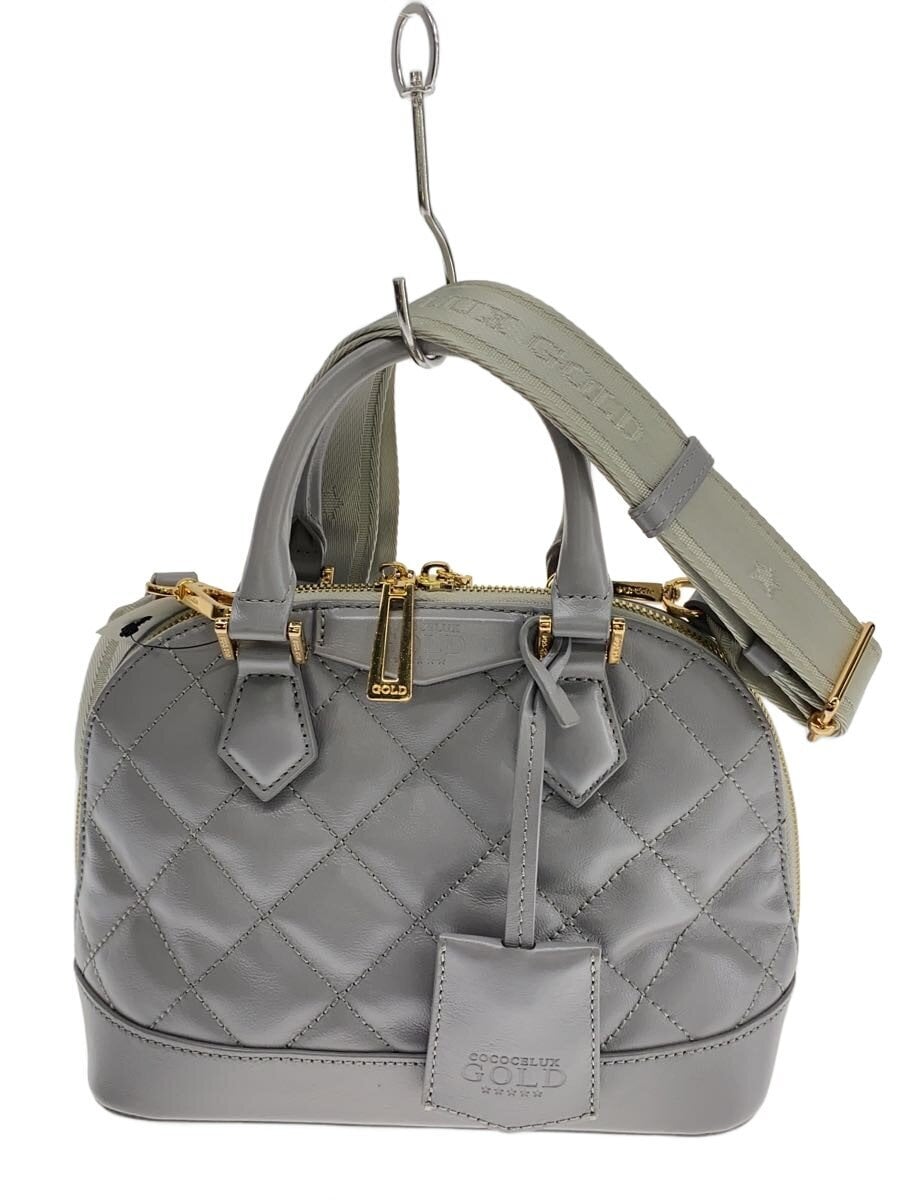 COCOCELUX GOLD / ショルダーバッグ/レザー/GRY/無地