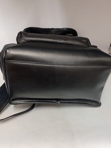 商品画像：リーグ/フラップ/バックパック/リュック/レザー/BLK 4