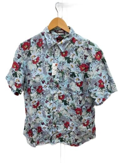 商品画像：半袖シャツ/L/リネン/BLU/花柄/PC-CR-60252 1