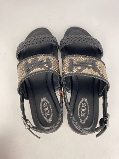 商品画像：レザーサンダル/パイソン切替/サンダル/36/BLK/レザー/XXW37B0CL70NUW1433// 3