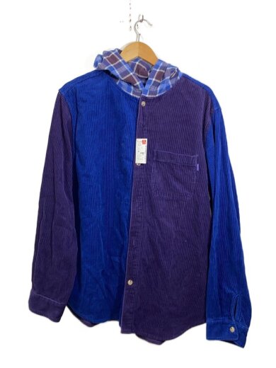 画像：Supreme長袖シャツ/M/コーデュロイ/BLU1