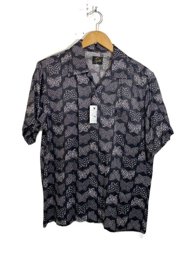 商品画像：半袖シャツ/M/レーヨン/BLK/総柄/EJ368 1