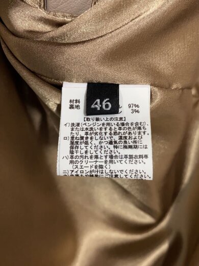 商品画像：L`EDELLI/シングルライダースジャケット/46/羊革/BEG 4