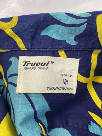 商品画像：50～60s/襟芯/ループカラー/TRUVAL/アロハシャツ/M/コットン/NVY/花柄 3