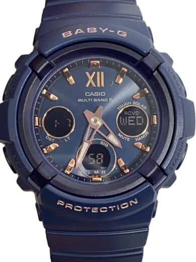 商品画像：腕時計/アナログ/ラバー/NVY/NVY/BGA-2800 1