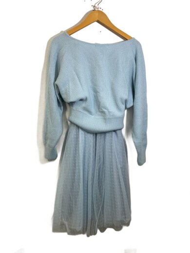 商品画像：25AW/チュールスカートセットカーディガン/0/ナイロン/BLU/SWNO255014 2