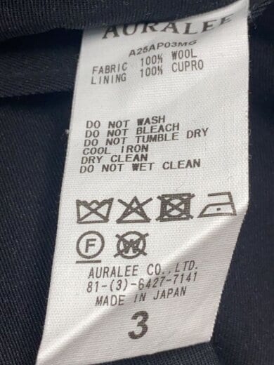 商品画像：LIGHT WOOL MAX GABARDINE TWO-TUCK SLACKS/3/A25AP03MG// 5