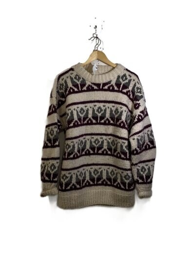 商品画像：World Class INC/ニット・セーター(厚手)/--/ウール/BEG/総柄 1