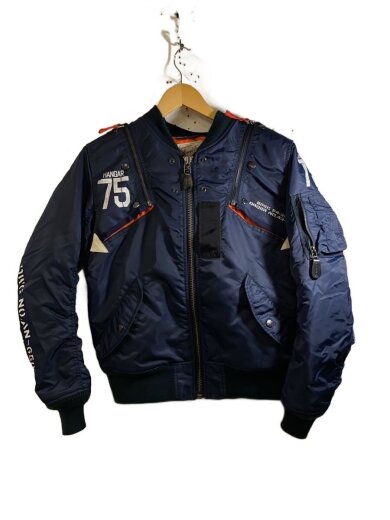 商品画像：フライトジャケット/FREE/ナイロン/NVY/783-8252056 1