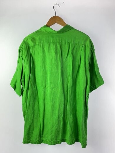 商品画像：シルクリネン/オープンカラー/半袖シャツ/XL/シルク/GRN/無地 2