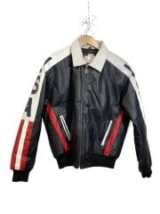 レザージャケット・ブルゾン/L/レザー/BLK