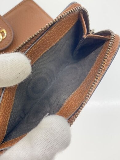 商品画像：バンブー付き ダブルG ミディアム ウォレット/レザー/BRW/レディース// 5