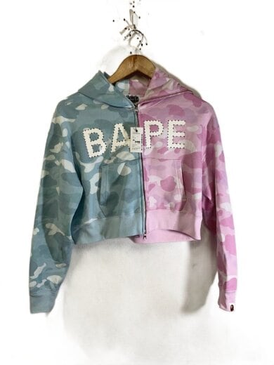 商品画像：ジップパーカー/S/コットン/PNK/カモフラ/001ZPM301303M// 1