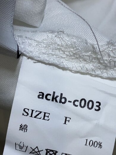 商品画像：長袖シャツ/FREE/コットン/WHT/ackb-c003// 4