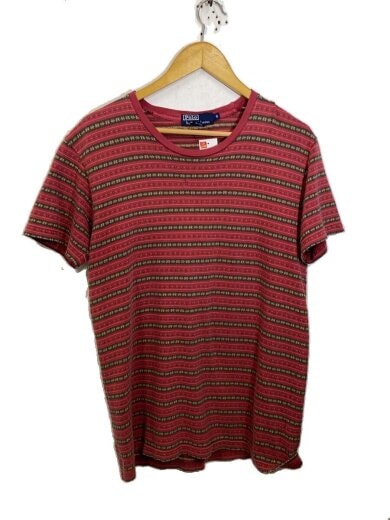 商品画像：Tシャツ/S/コットン/RED/総柄// 1