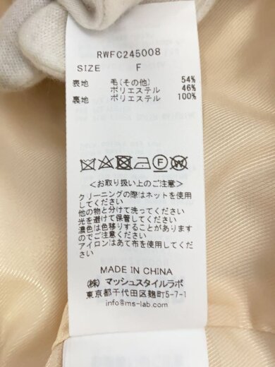 商品画像：コート/FREE/ウール/PNK/無地/RWFC245008 5