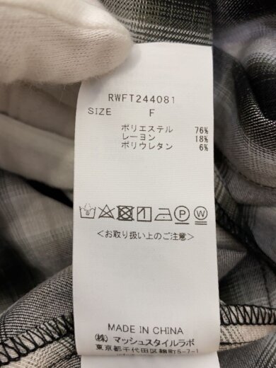 商品画像：長袖シャツ/one/ポリエステル/マルチカラー/チェック/RWFT244081 4