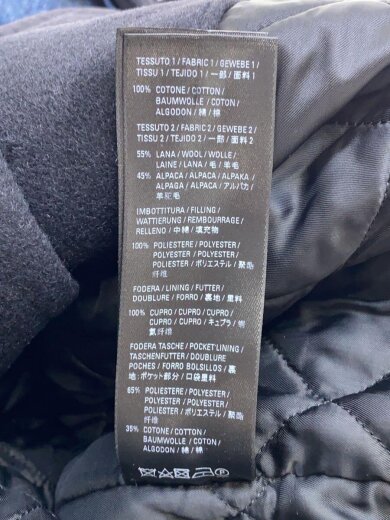 商品画像：RAW-EDGE LAYERED DENIM JACKET/コート/34/ウール/BLK// 5