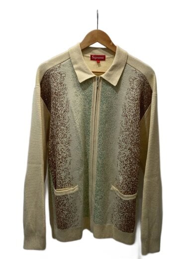 商品画像：Gradient Stripe Zip Up Cardigan/カーディガン(厚手)/L/ウール/YLW 1