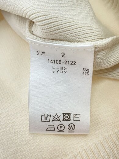 商品画像：24SS/BASIC COMPACT KNIT TOPS/2/レーヨン/CRM/14106-2122 4