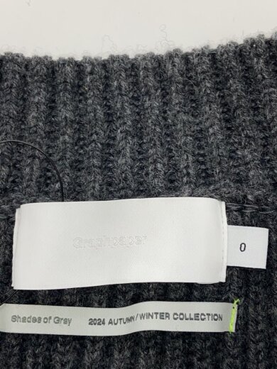 商品画像：24AW/Fine Wool Rib Knit Crew Neck Belt/0/ウール/GRY/GL243-80165 3