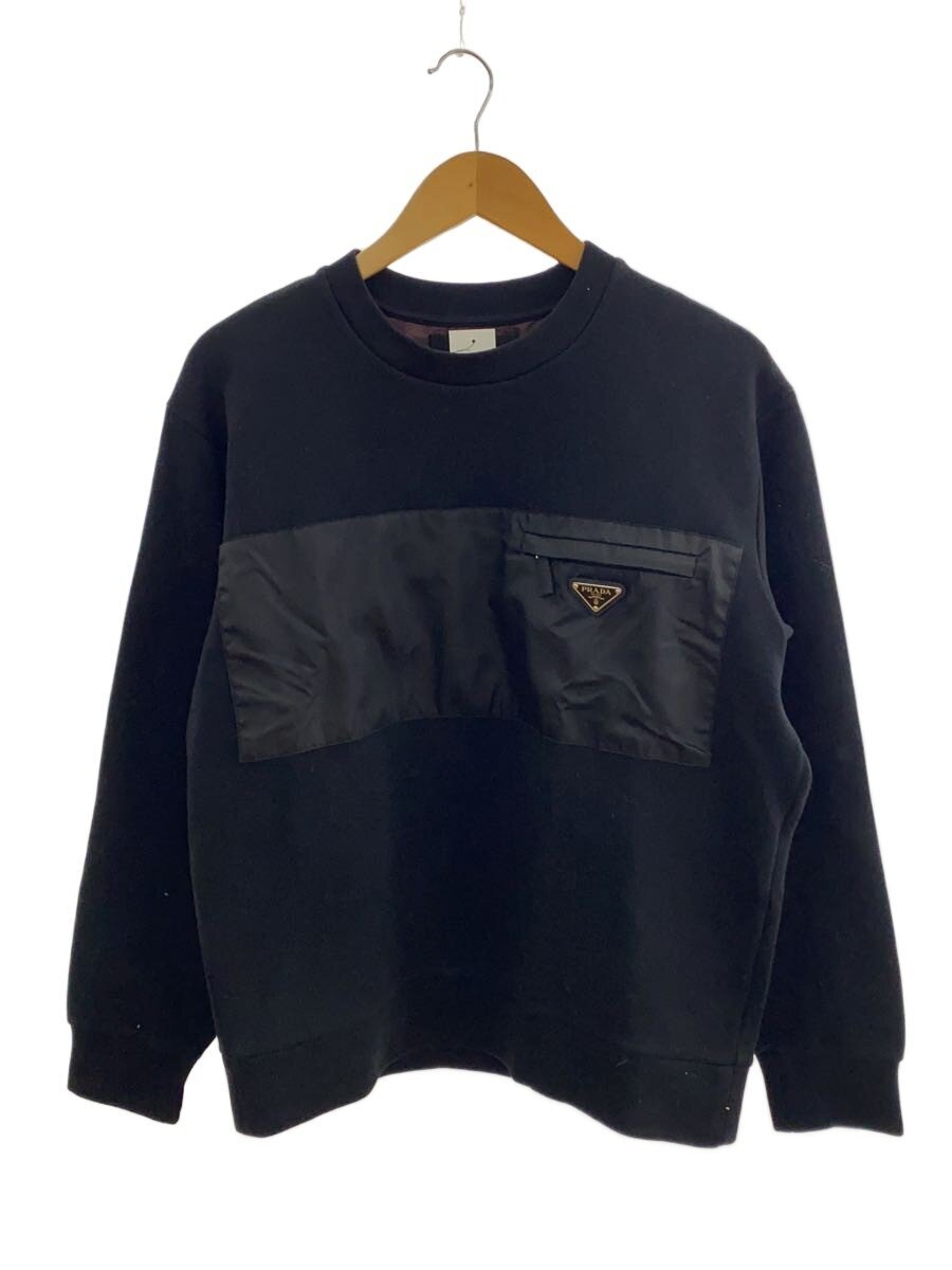 PRADA / スウェット/M/コットン/BLK/無地/UJL096//