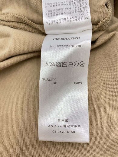 商品画像：Tシャツ/1/コットン/BEG/無地/077R23S070B 5