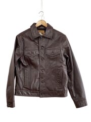 GAP BLUE JEANS/トラッカージャケット/レザージャケット・ブルゾン/XS/レザー/BRW/