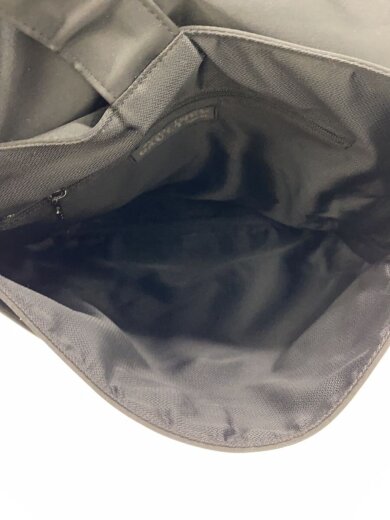 商品画像：レザー切替/ショルダーバッグ/ナイロン/BLK/無地 6