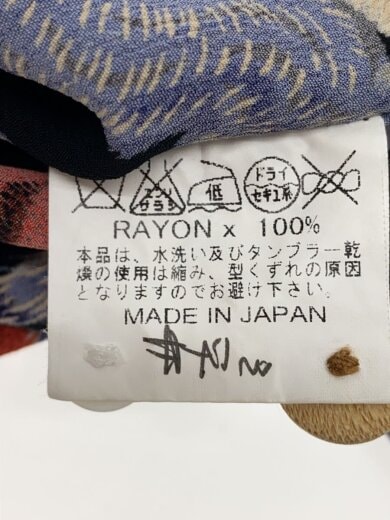 商品画像：アロハシャツ/M/レーヨン/BLU/無地/SS34663 4