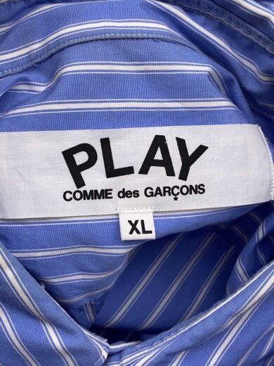 商品画像：STRIPED S/S SHIRT/AD2022/半袖シャツ/XL/コットン/BLU/ストライプ/AZ-B022// 3