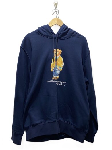 商品画像：ベア/パーカー/XXL/コットン/ネイビー/無地 1