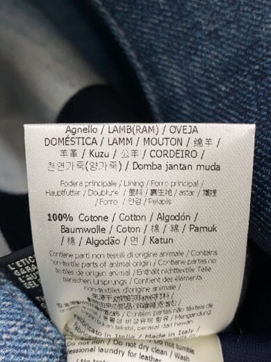 商品画像：トロンプルイユレザージャケット/48/羊革/BLU/総柄/PR12-14-2135 7