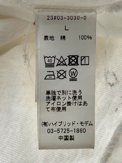 商品画像：長袖Tシャツ/L/コットン/WHT// 4